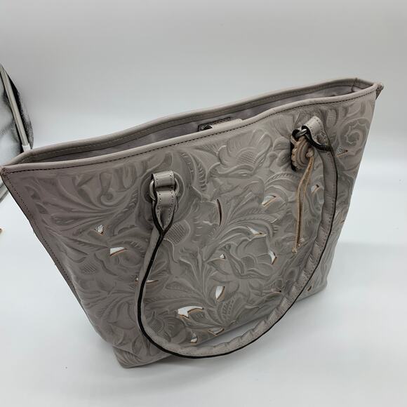 Patricia Nash Leather Handbags Cutout Adeline Tote - Picture 7 of 9